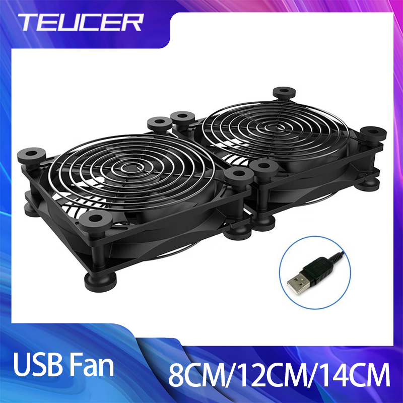 TEUCER 8CM/12CM/14CM USB Fan C - огляд і ціна Usb Fan Silent