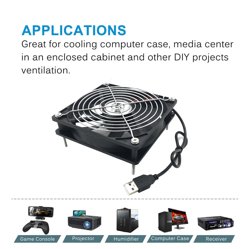 8/12cm 12V USB Powered Compute - огляд і ціна Usb Fan Silent