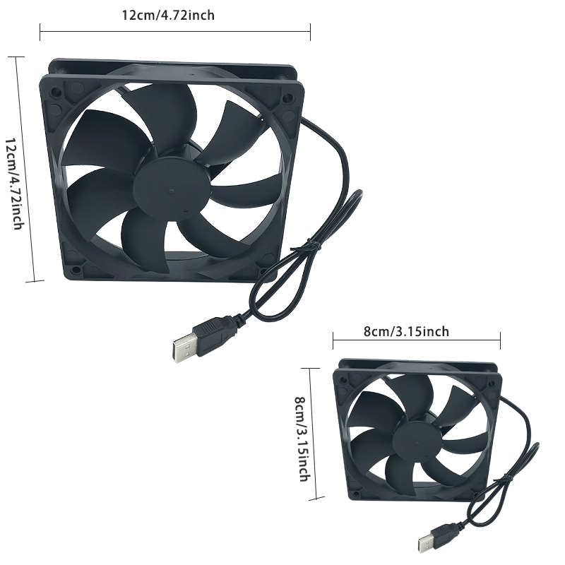 8/12cm 12V USB Powered Compute - огляд і ціна Usb Fan Silent