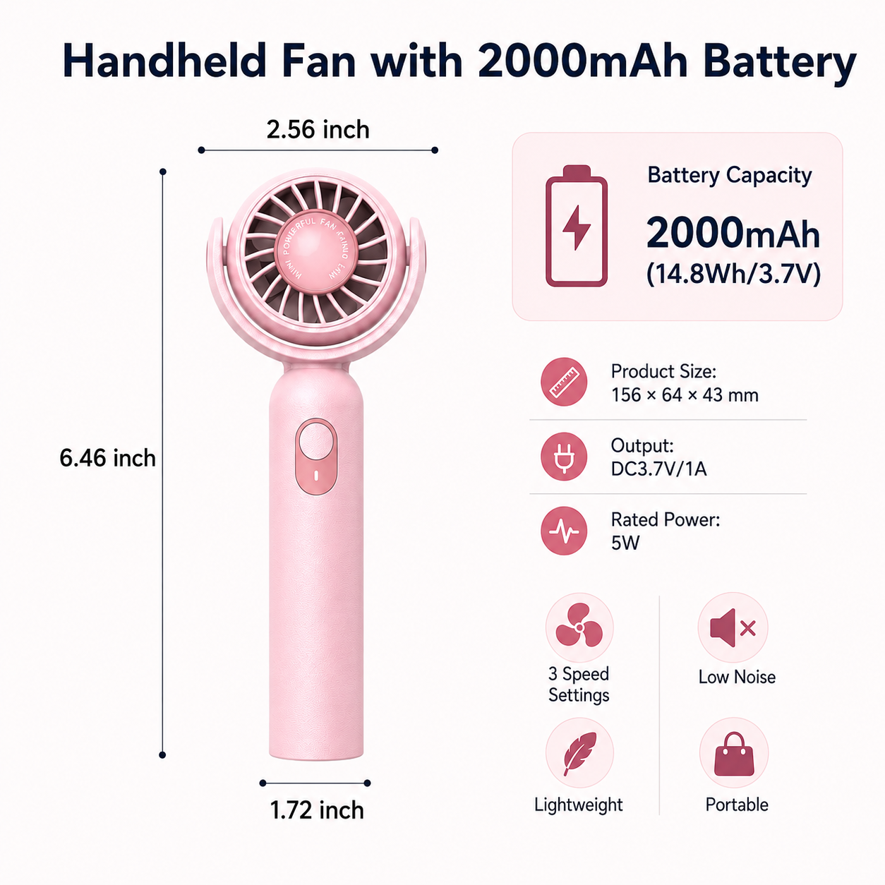 Portable Handheld Fan, Foldabl - огляд і ціна Usb Fan Silent