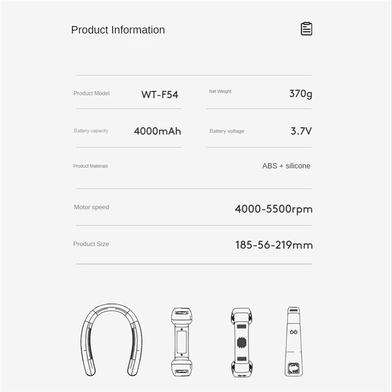 AS60-Portable Neck Fan USB Rec - огляд і ціна Usb Fan Silent