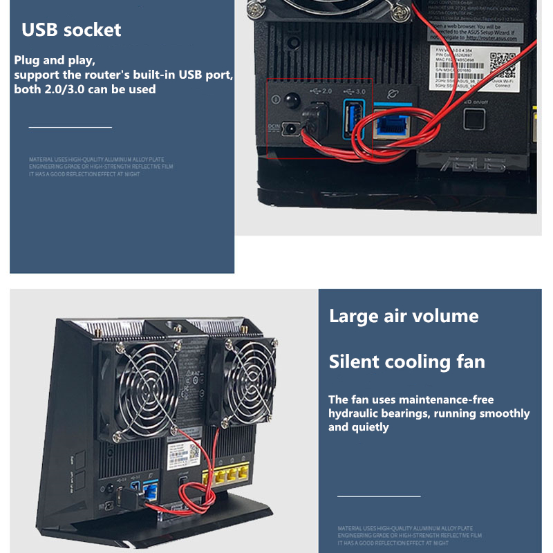 Dual fan high air volume ultra - огляд і ціна Usb Fan Silent