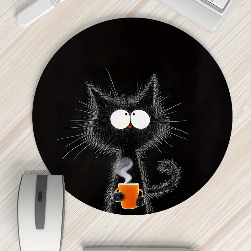 Black Cat Round Mouse Pad Dura - огляд і ціна Tech Table Accessories