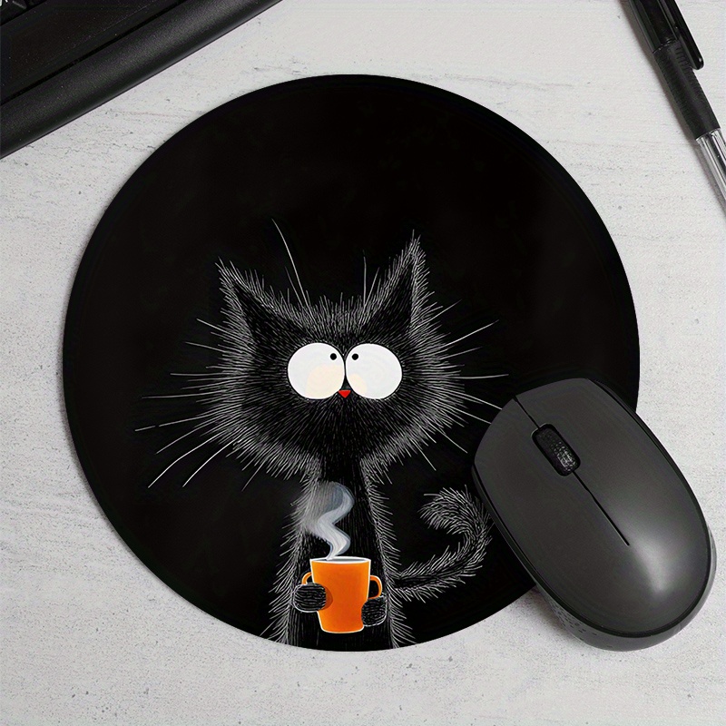 Black Cat Round Mouse Pad Dura - огляд і ціна Tech Table Accessories