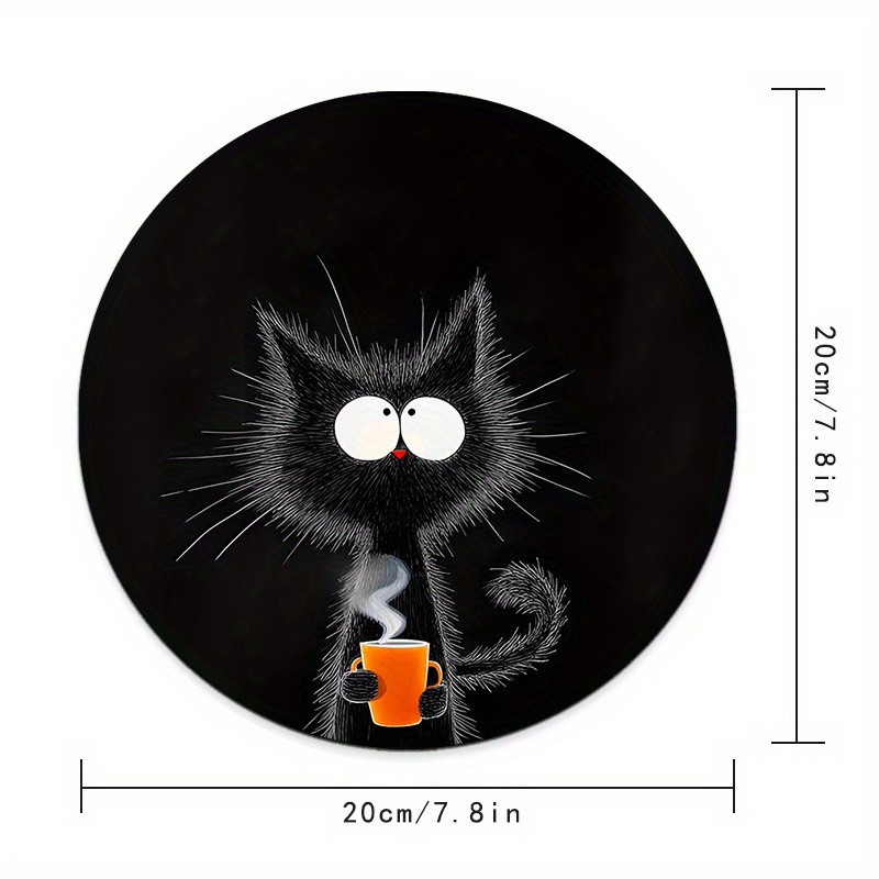 Black Cat Round Mouse Pad Dura - огляд і ціна Tech Table Accessories
