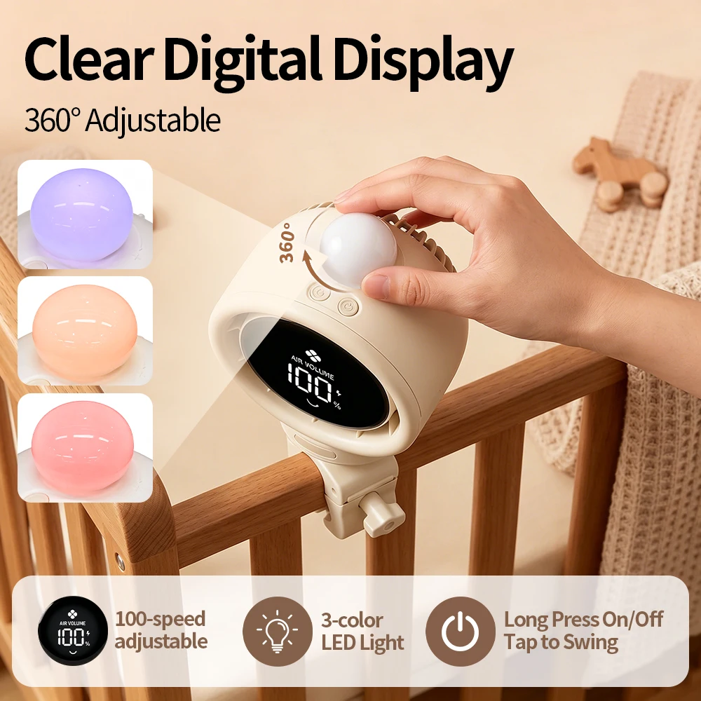 2026 New Portable Stroller Fan - огляд і ціна Usb Fan Silent