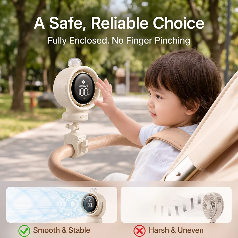 2026 New Portable Stroller Fan - огляд і ціна Usb Fan Silent